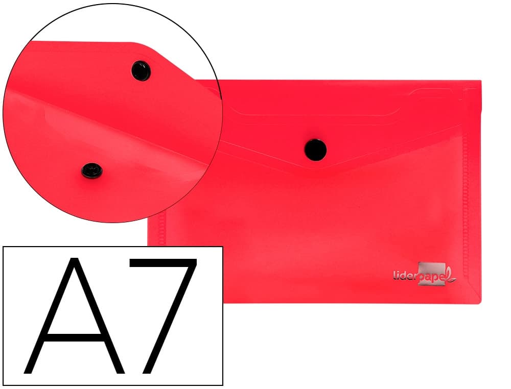 Liderpapel Carpeta liderpapel dossier broche polipropileno din a7 rojo translucido