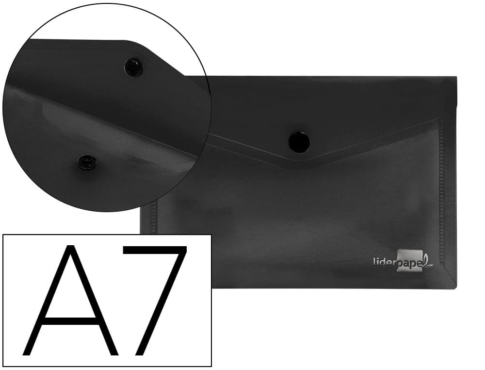 Liderpapel Carpeta liderpapel dossier broche polipropileno din a7 negro opaco
