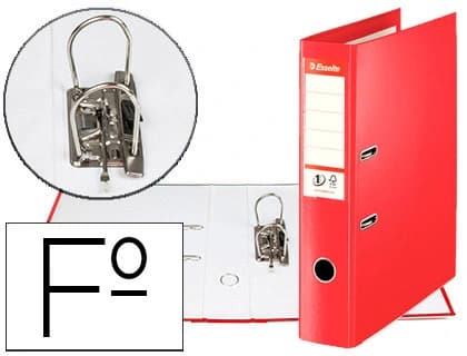 Esselte Archivador de palanca esselte n.1 polipropileno folio lomo 75 mm rojo