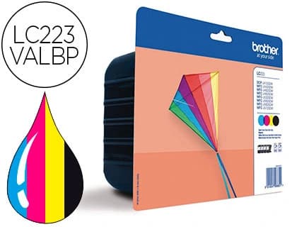 Brother Ink-jet brother lc-223valbp dcpj4120dw / mfcj4420dw / 4620dw / 5320dw pack de 4 colores 550 paginas