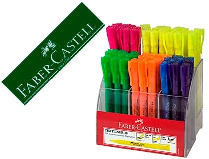Faber castell Rotulador faber castell fluorescente textliner 38 expositor 54 unidades colores surtidos