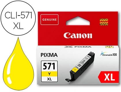 Canon Ink-jet canon cli-571xl pixma mg6852 / ts6050 / ts8050 amarillo 500 pag