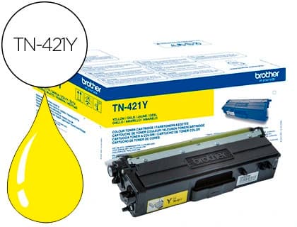 Brother Toner brother tn-421 para dcp-l8410 cdn / 8410 cdw / hl-l8260 cdw / mfc-l8360 cdw / 8690 cdw / 8900 cdw amarillo