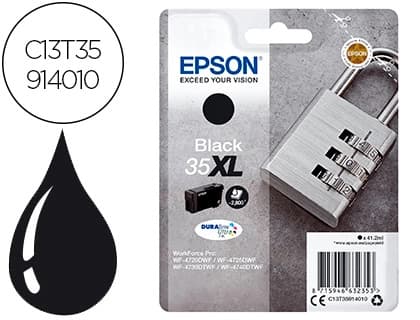 Epson Ink-jet epson 35xl t3591 pro wf-4720dwf / 4725dwf / 4730dtwf / 4740dtwf negro alta capacidad 1900 paginas