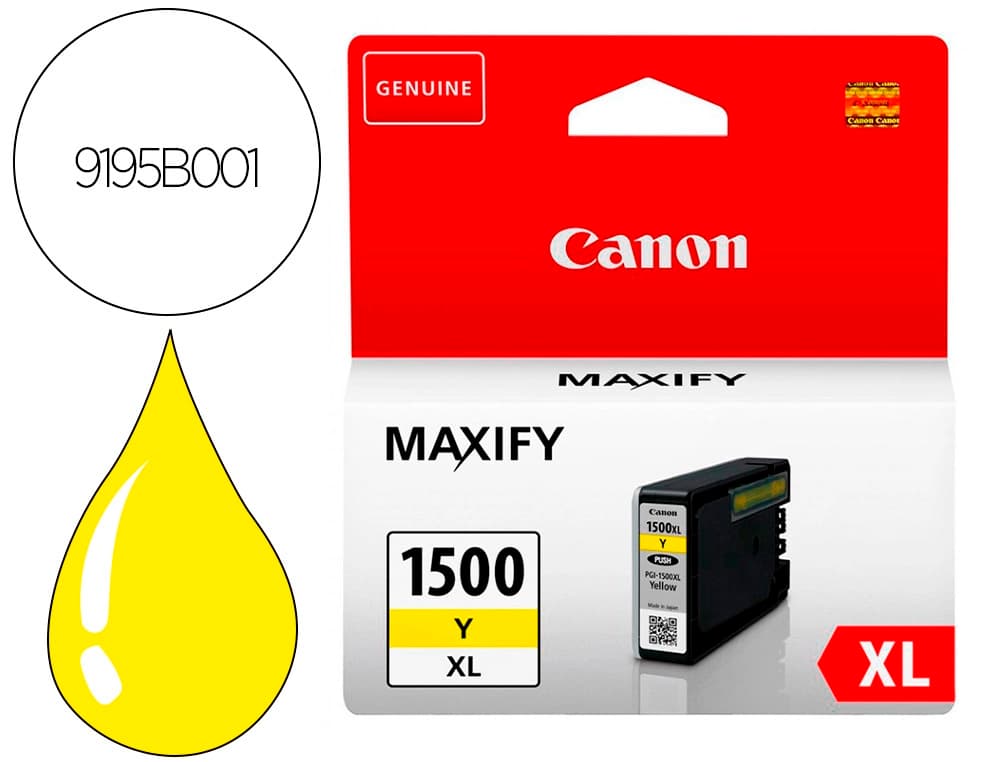 Canon Ink-jet canon pgi-1500xl mb2050 / mb2150 / mb2155 / mb2350 / mb2750 / mb2755 amarillo