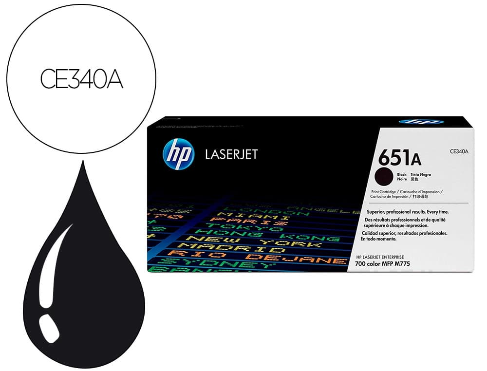 Hp Toner hp 651a laserjet mfp m775dn / m775f / m775z / m775z negro 13.500 paginas