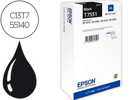 Epson Ink-jet epson t551 workforce pro wf-8010 / wf-8090 / wf-8090 d3twc / wf-8510 / wf-8590 / wf-8590 negro 5.000