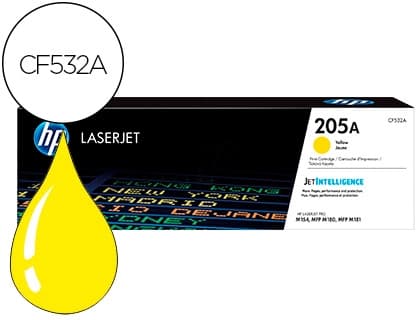 Hp Toner hp 205a laserjet m154a / 154nw / mfp m180n / 181fw amarillo 900 paginas