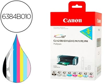 Canon Ink-jet cli-42 canon pixma pro-100 / 100s multipack 8 colores bk /gy / lgy / c / m / y / pc / pm 13 ml