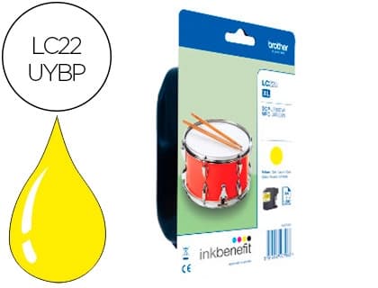 Brother Ink-jet brother lc22uybp xl dcp-j785dw / dcp-j785dwxl / mfc-j985dw / mfc-j985dw amarillo 1.200 pag