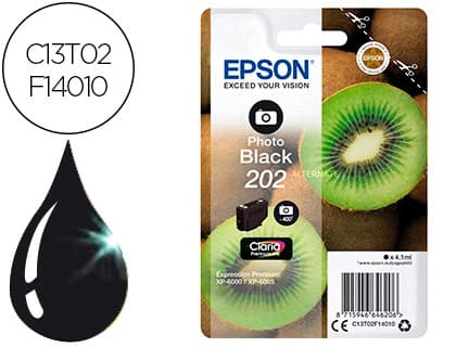 Epson Ink-jet epson 202 xp-6000 / xp-6005 / xp-6100 / xp-6105 photo negro 400 pag