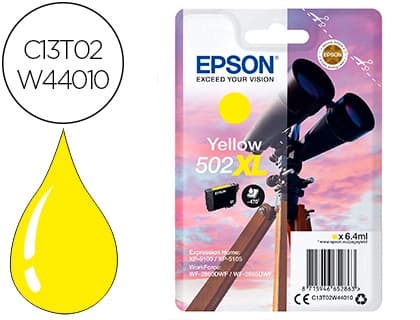 Epson Ink-jet epson 502 xl expression home xp 5100 / 5105 workforce wf 2860 / 2860dwf amarillo 470 paginas