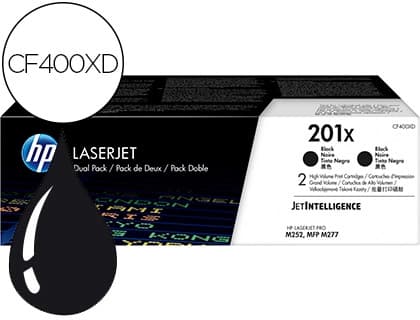 Hp Toner hp laserjet 201x m252 mfp m277 negro pack de 2 unidades 2800 paginas