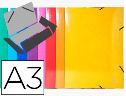 Exacompta Carpeta exacompta iderama gomas carton 600 gr tres solapas din a3 colores surtidos
