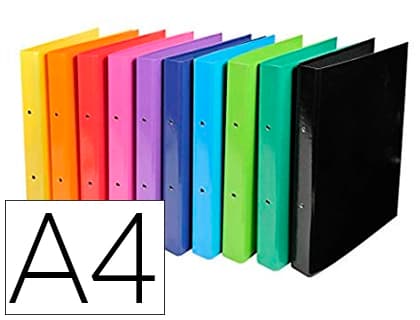 Exacompta Carpeta exacompta iderama 2 anillas 30 mm din a4 carton forrado pvc colores surtidos