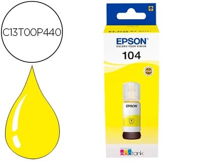 Epson Tinta epson ecotank 104 et-2710 / 2711 / 2712 / 2720 / 2726 / 4700 amarillo 7500 paginas