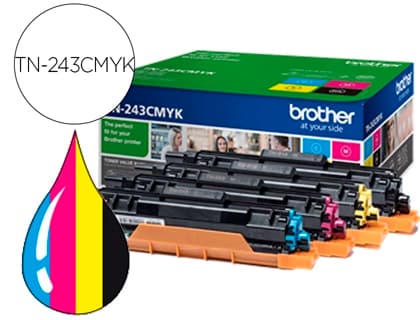 Brother Toner brother tn243cmyk dcp-l3510cdw / hl-l3270cdw / mfc-l3710cw multipack negro amarillo magenta cian 1000
