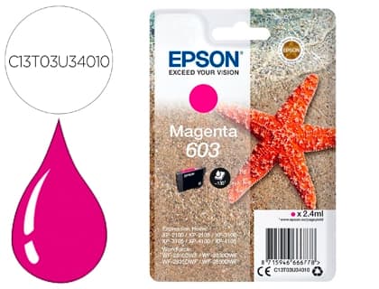 Epson Ink-jet epson 603 xp-2100 / 2105 / 3100 / 4100 / wf-2810 / 2830 / 2835 / 2850 magenta 130 paginas