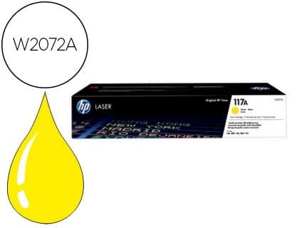Hp Toner hp 117a laser color 150a / 150nw / 178nw / 178nwg / 179fnw amarillo 700 paginas
