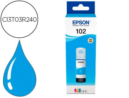 Epson Tinta epson ecotank 102 et-2700 / 2750 / 3700 / 3750 / 4750 bote de 70 ml cian 6.000 pag