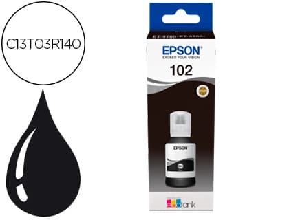 Epson Tinta epson ecotank 102 et-2700 / 2750 / 3700 / 3750 / 4750 bote de 127 ml negro 7.500 pag