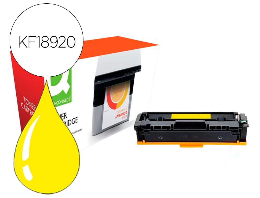 Q-connect Toner compatible q-connect canon lbp611y i-sensys lbp610 amarillo alto rendimiento 2200 paginas
