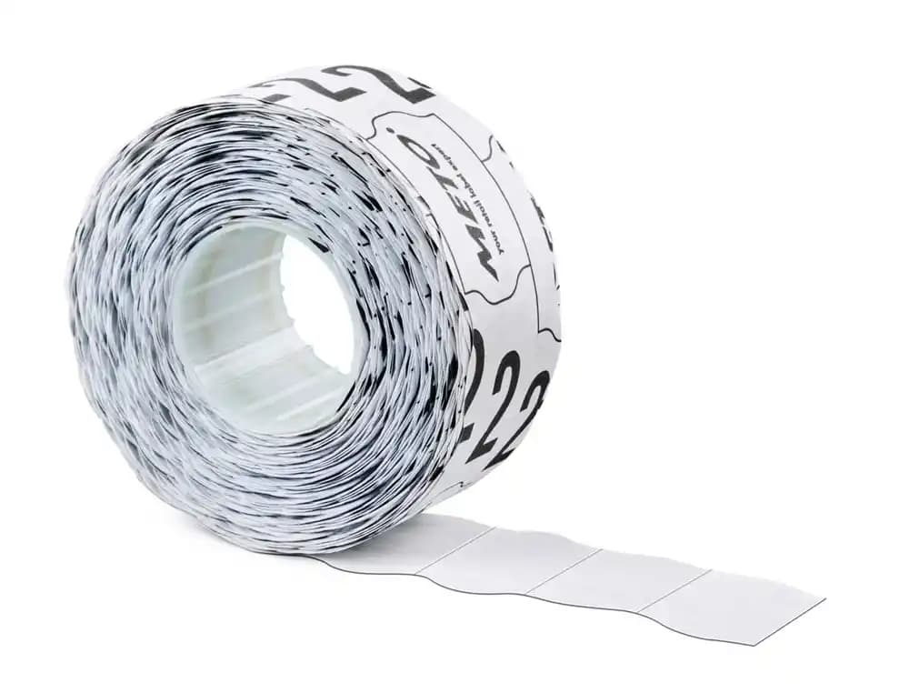 Meto Etiquetas meto onduladas 26x12 mm lisa adh. 2 caja de 6 rollos de 1000 unidades