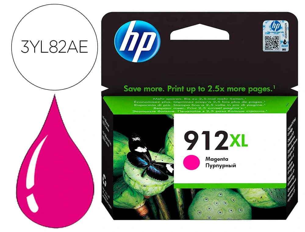 Hp Ink-jet hp 912 xl officejet 8010 / 8020 / 8035 magenta 825 pag