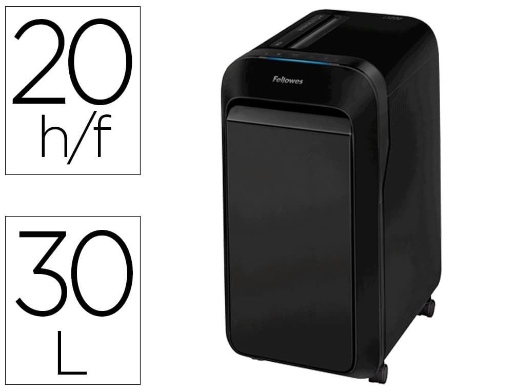 Fellowes Destructora de documentos fellowes lx-220 capacidad de corte 20 h seguridad p4 destruye grapas clips y