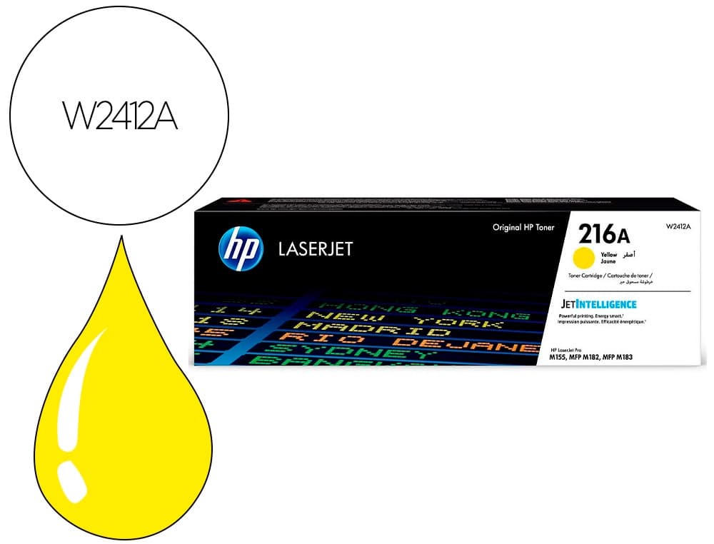 Hp Toner hp 216a laserjet pro m155 / mfp m182n /mfp m183fw amarillo 850 paginas