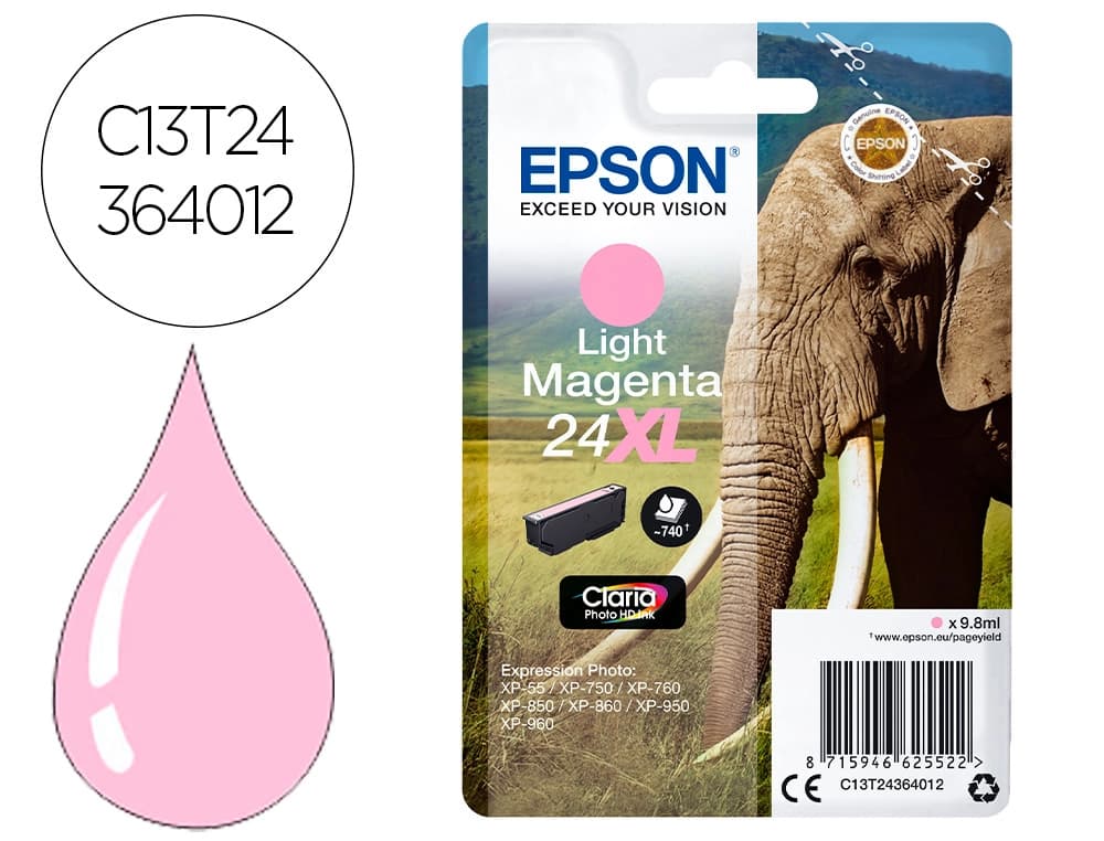 Epson Ink-jet epson claria photo hd ink magenta claro 24xl expression photo xp-950