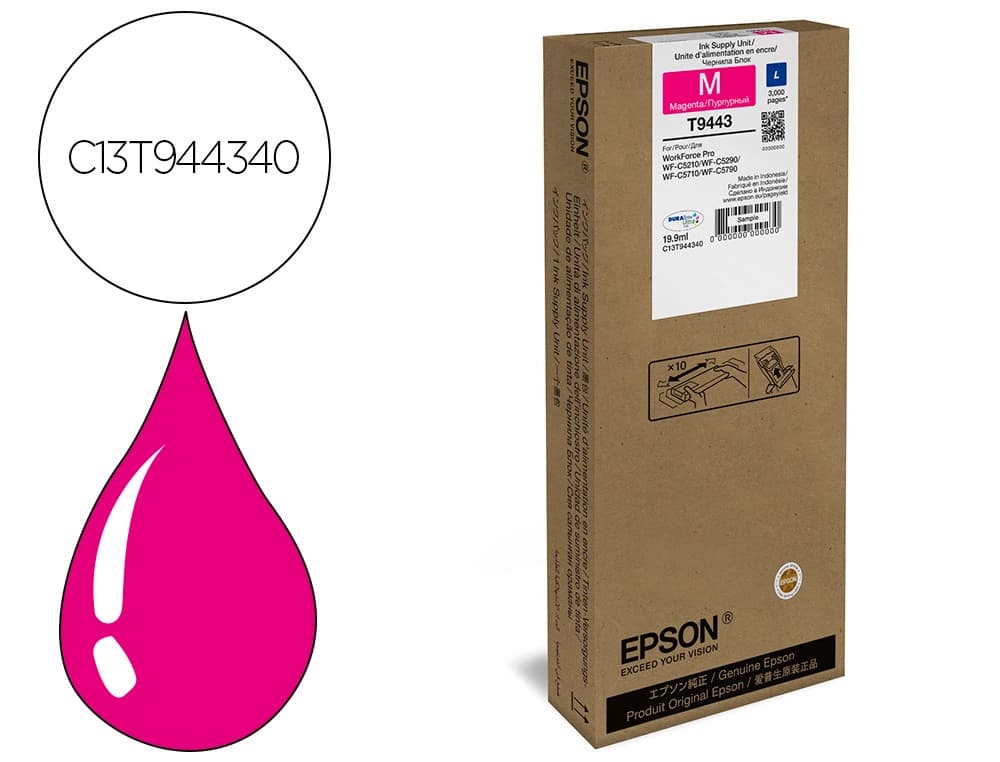Epson Ink-jet epson wf-c5xxx series ink l magentaá 3000
