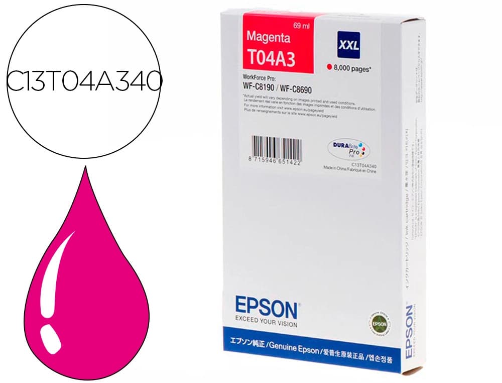 Epson Ink-jet epson wf-c8190 / wf-c8690 xxl magenta