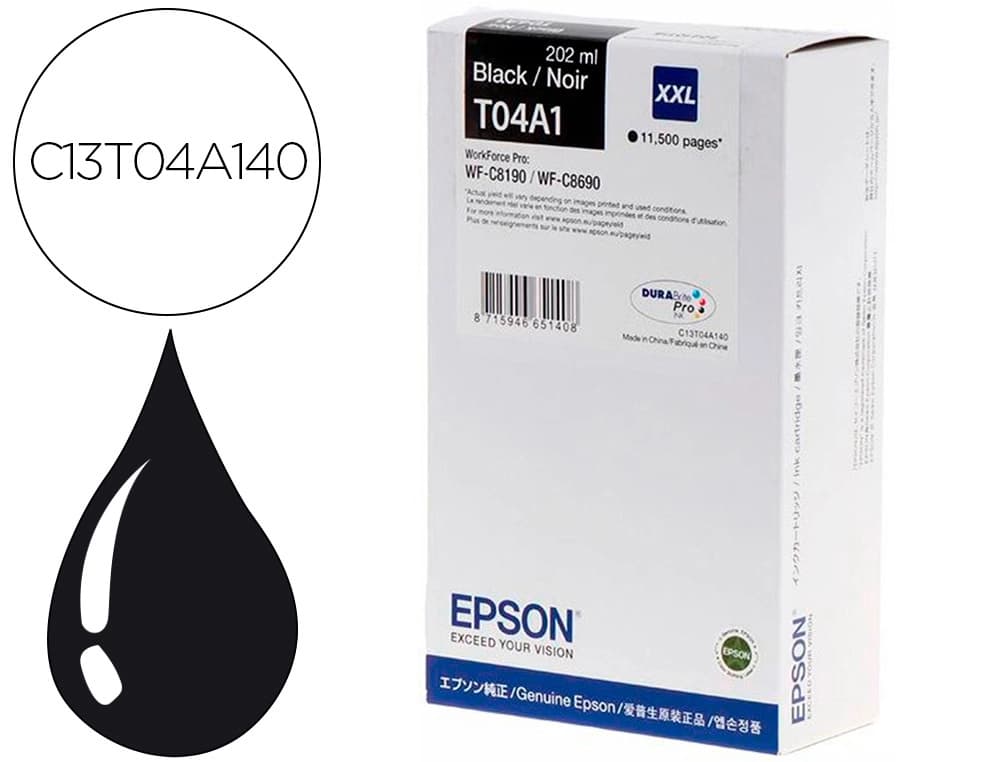 Epson Ink-jet epson wf-c8190 / wf-c8690 xxl negro