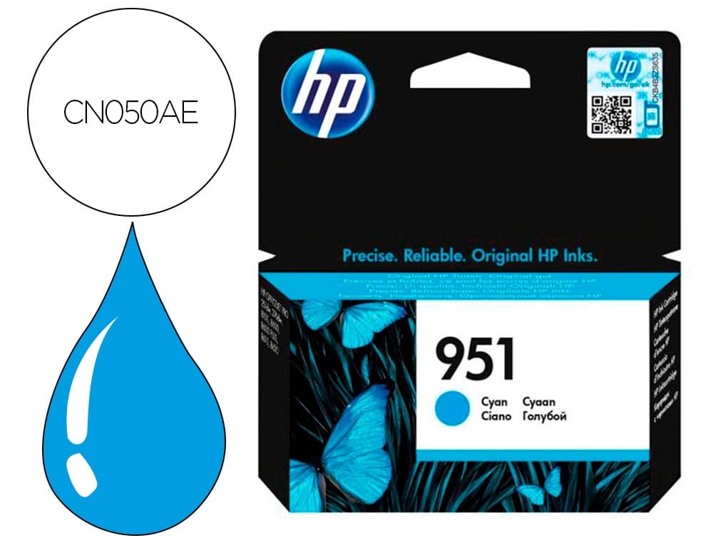 Hp Ink-jet hp inyeccion cian n 951/aprox. 700 p ginas/a7f64a/1000 paginas