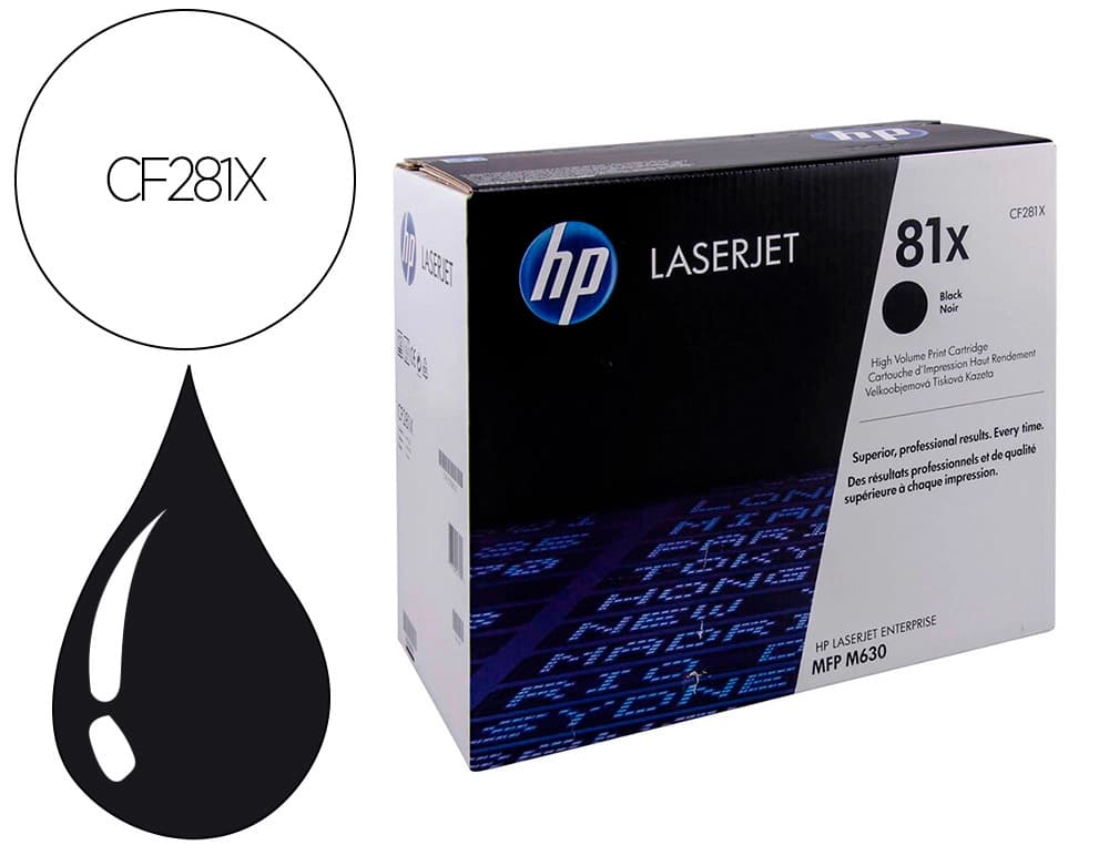 Hp Toner hp cf281x negro /15.000 paginas/m605 m606 m630