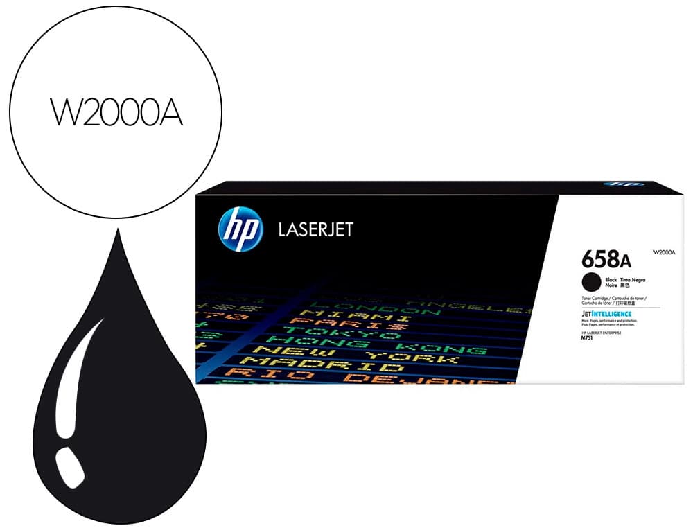 Toner hp enterprise m751negro 658a