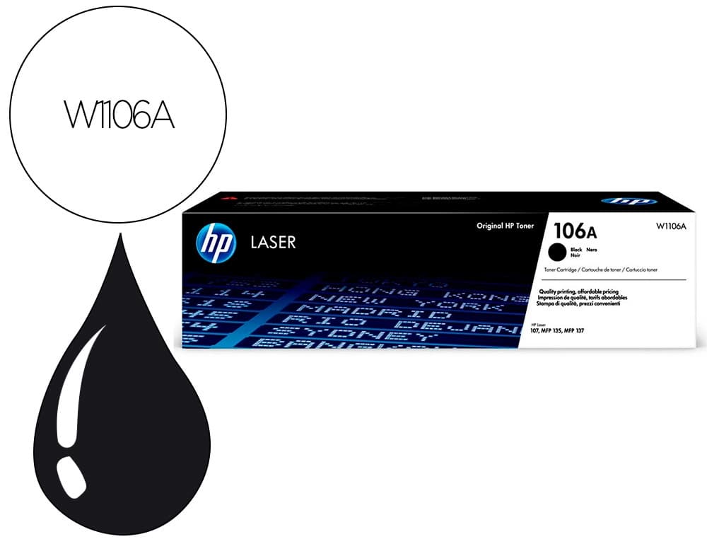 Hp Toner hp laser 107a/w, mfp 135anegro 106a