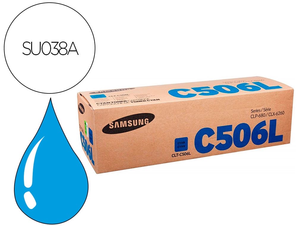 Hp Toner hp samsung clp680nd clx6260 series cian alta capacidad