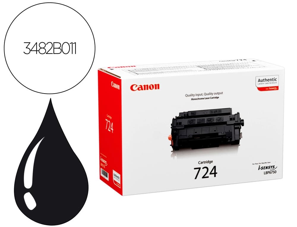 Canon Toner canon 724h lbp6750 lbp6780 negro