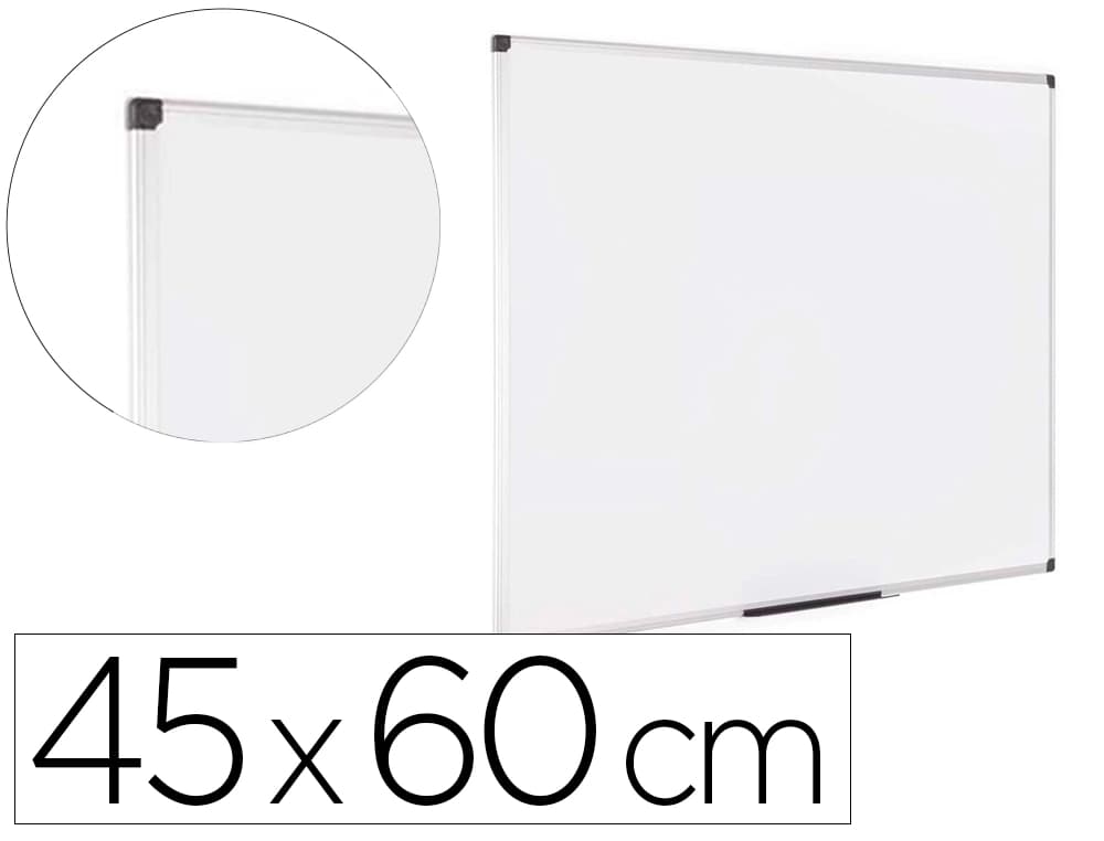 Pizarra blanca bi-office earth lacada magnetica marco de aluminio 45x60 cm