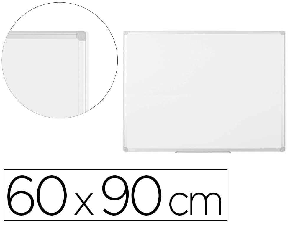 Q-connect Pizarra blanca bi-office earth lacada magnetica marco de aluminio 600x900 mm