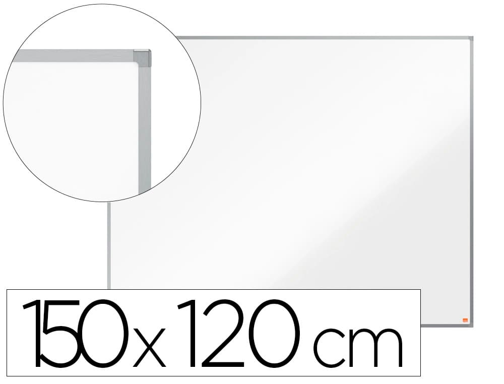 Nobo Pizarra blanca nobo essence acero lacado 150x120 cm