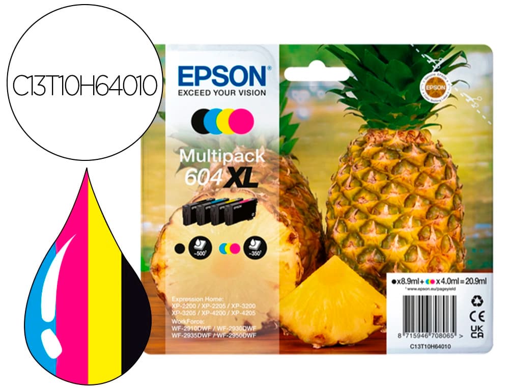 Epson Ink-jet epson 604xl expression home xp-2200 / 2205 / 3200 / 3205 / 4200 / 4205 / wf-2910 series pack de