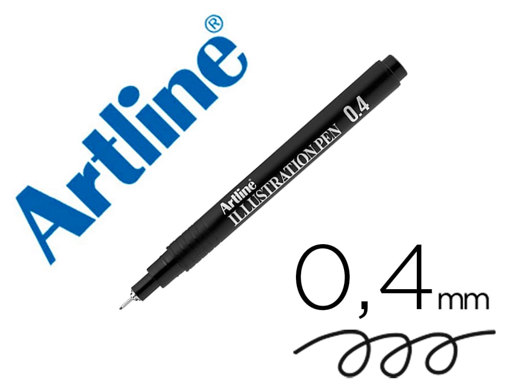 Artline Rotulador artline calibrado micrometrico negro illustration pen ek-284iln punta poliacetal 0,4mm