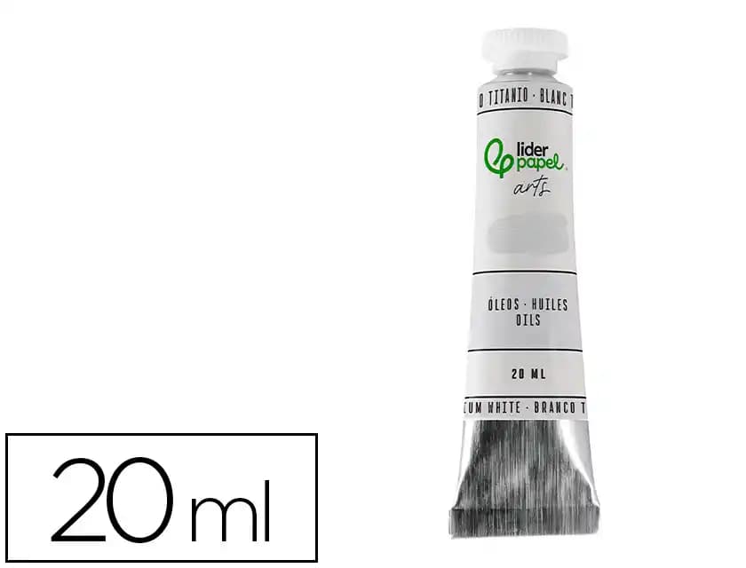 Liderpapel Pintura al oleo liderpapel tubo de aluminio de 20 ml color blanco titanio