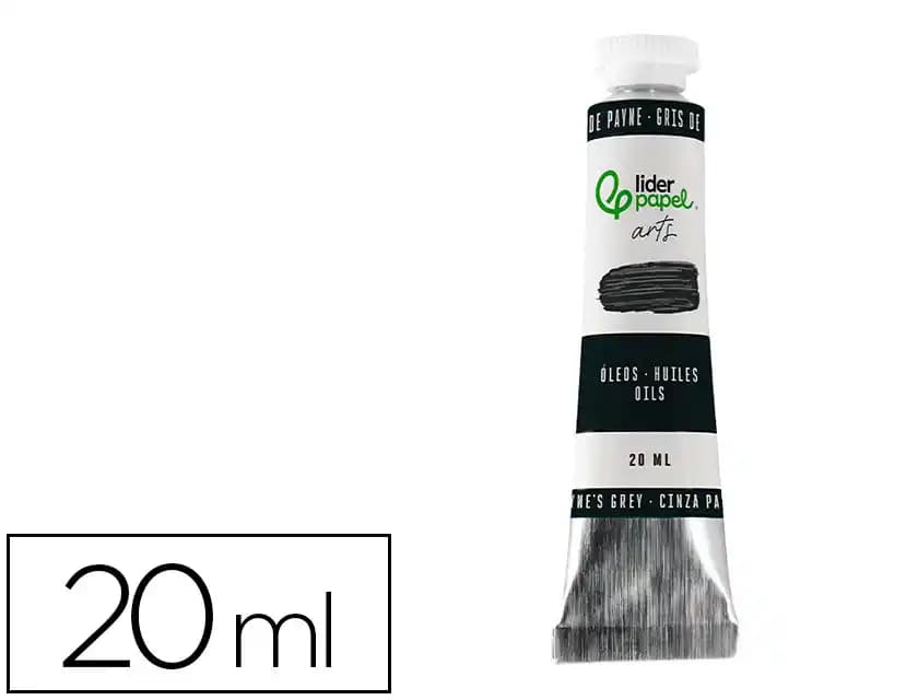 Liderpapel Pintura al oleo liderpapel tubo de aluminio de 20 ml color gris de payne