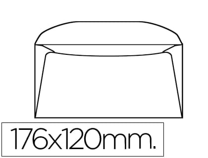 Liderpapel Sobre liderpapel b6 120 x 176 mm -bolsa de 10