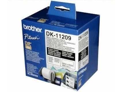 Brother Etiqueta adhesiva brother dk11209 -tamaño 62x29 mm para impresoras de etiquetas solo 1050/n/1060n -800 etiq.-