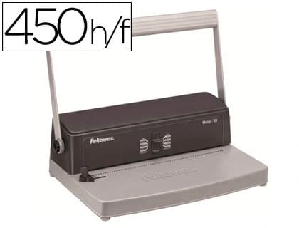 Fellowes Encuadernadora para espiral metalica fellowes esp 50 perfora 12 hojas tamaño a4 encuaderna hasta 450 hojas